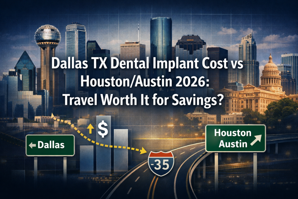 Dallas TX Dental Implant Cost vs Houston/Austin 2026: Travel Worth It for Savings?