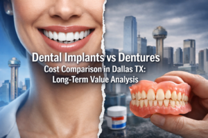 Dental Implants vs Dentures Cost Comparison in Dallas TX: Long-Term Value Analysis