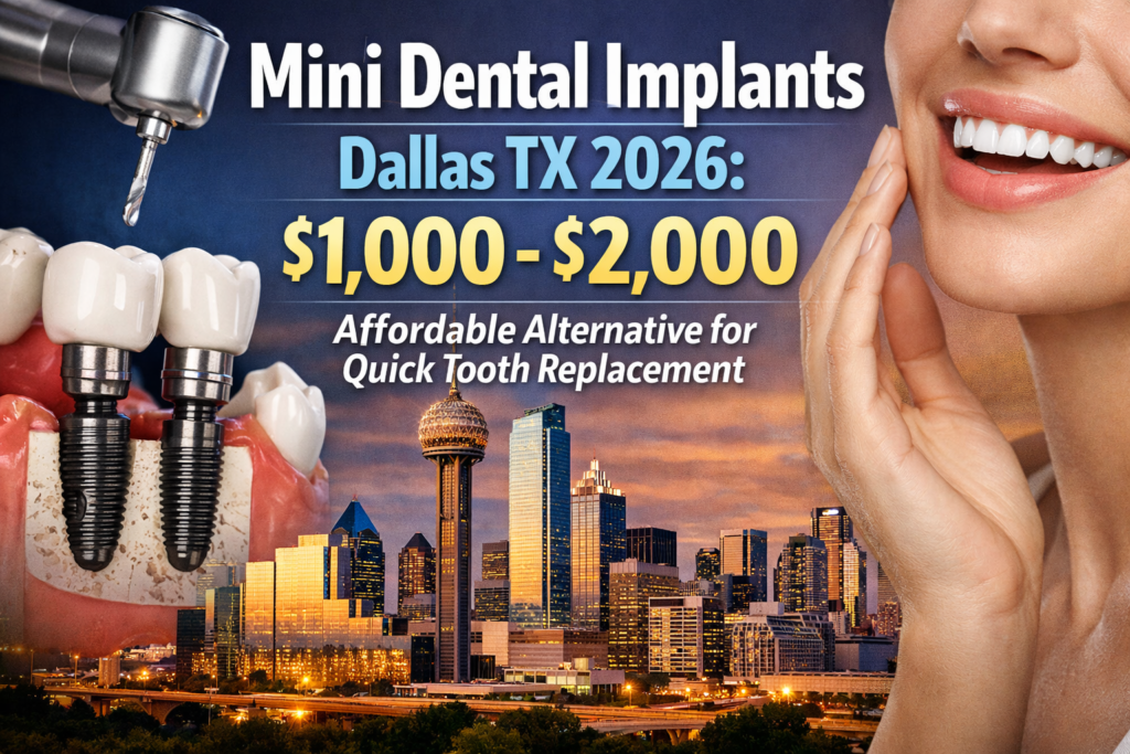 Mini Dental Implants Dallas TX 2026: $1,000-$2,000 Affordable Alternative for Quick Tooth Replacement