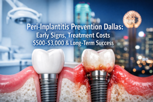 Peri-Implantitis Prevention Dallas: Early Signs, Treatment Costs $500-$3,000 & Long-Term Success
