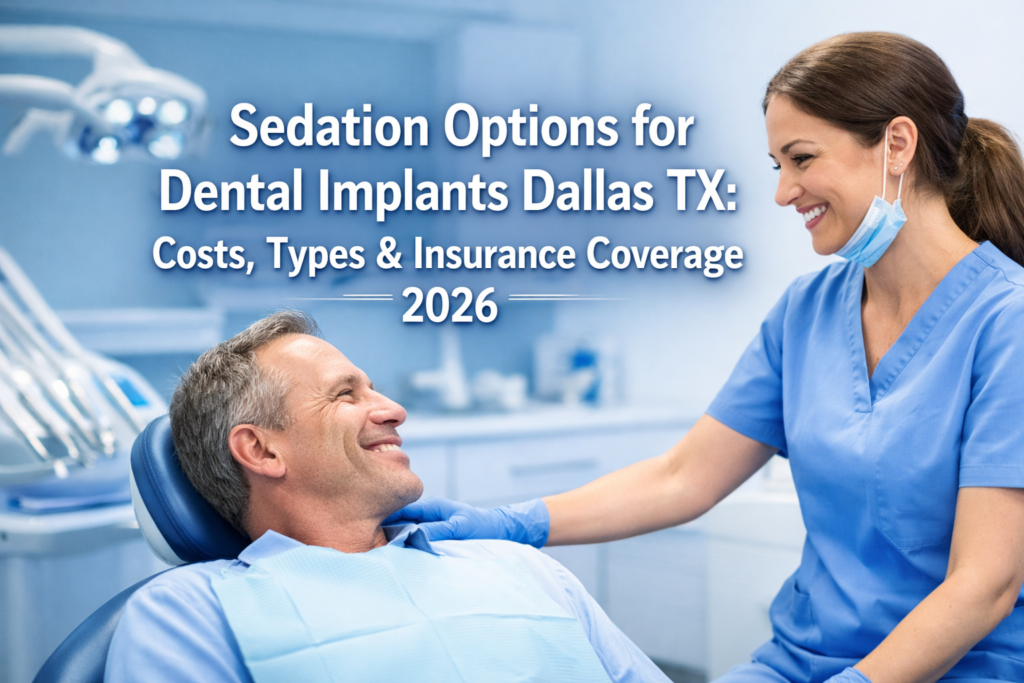 Sedation Options for Dental Implants Dallas TX: Costs, Types & Insurance Coverage 2026