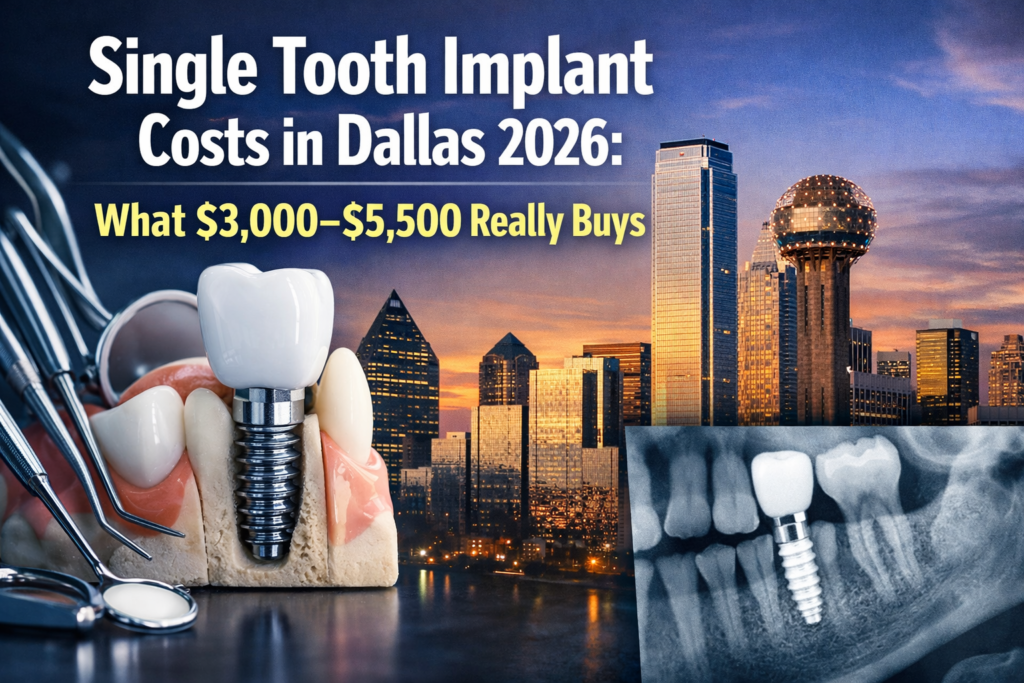 Single Tooth Implant Costs in Dallas 2026: What $3,000-$5,500 Really Buys