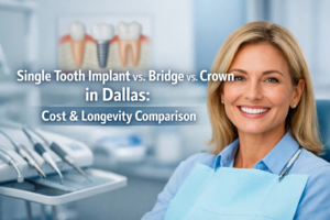 Single Tooth Implant vs. Bridge vs. Crown in Dallas: Cost & Longevity Comparison
