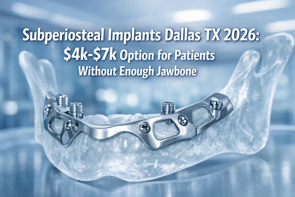 Subperiosteal Implants Dallas TX 2026: $4k-$7k Option for Patients Without Enough Jawbone