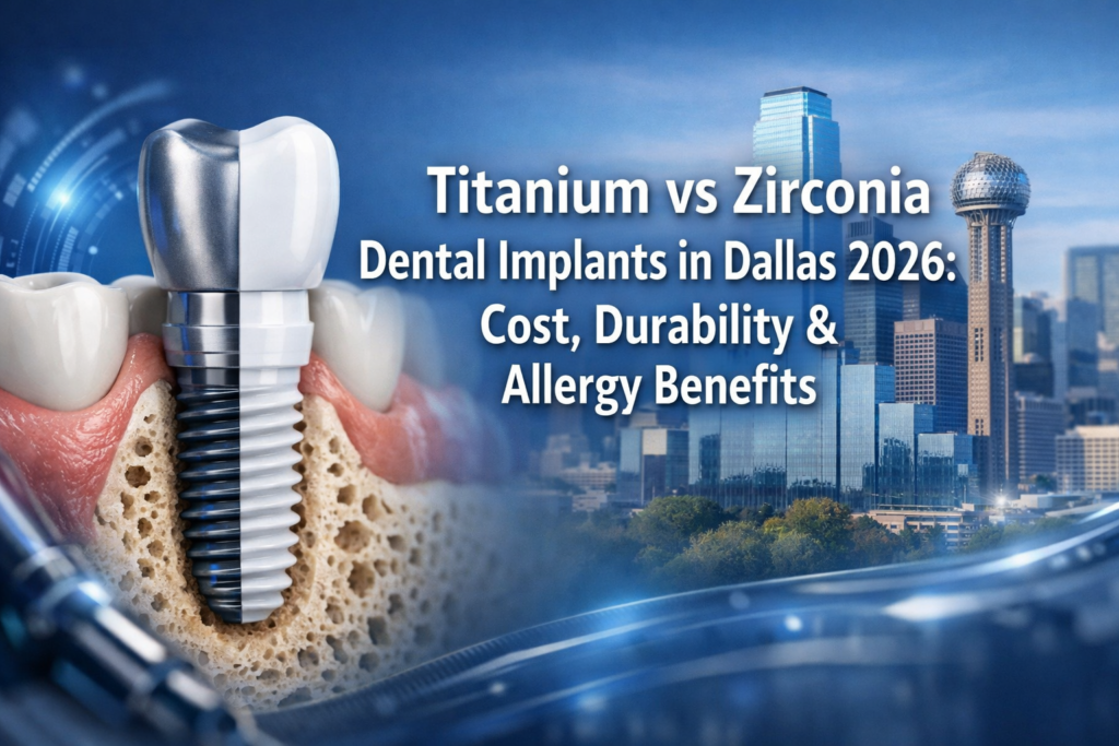 Titanium vs Zirconia Dental Implants in Dallas 2026: Cost, Durability & Allergy Benefits