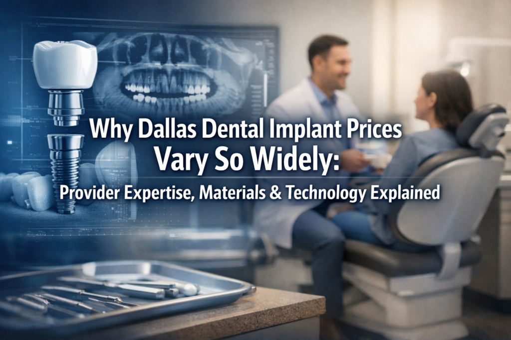 Why Dallas Dental Implant Prices Vary So Widely: Provider Expertise, Materials & Technology Explained