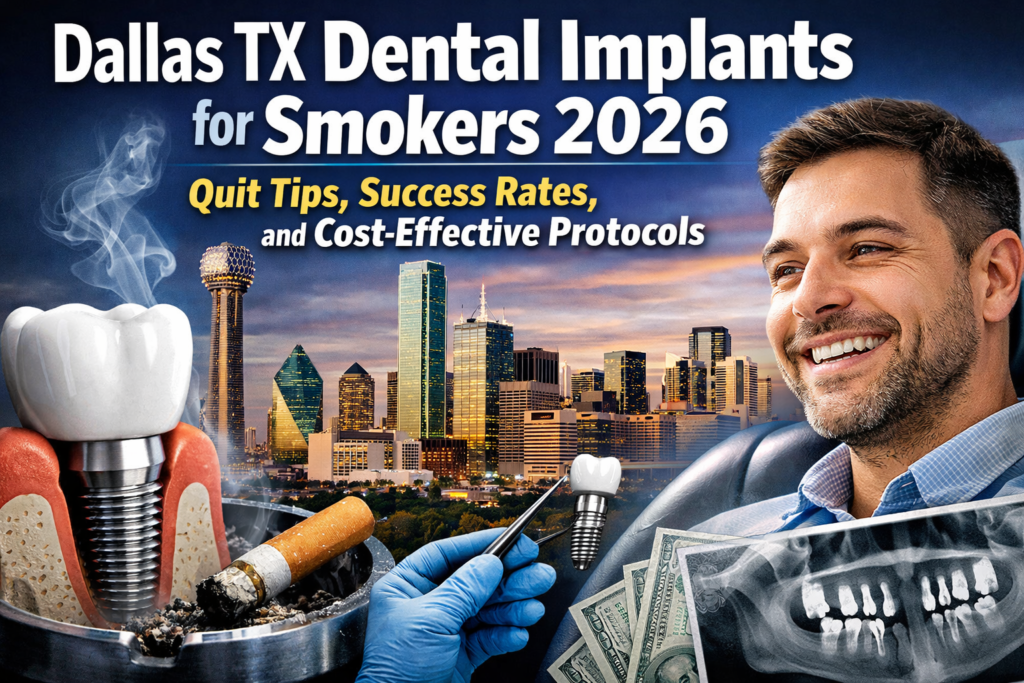 Dallas TX Dental Implants for Smokers 2026: Quit Tips, Success Rates, and Cost-Effective Protocols