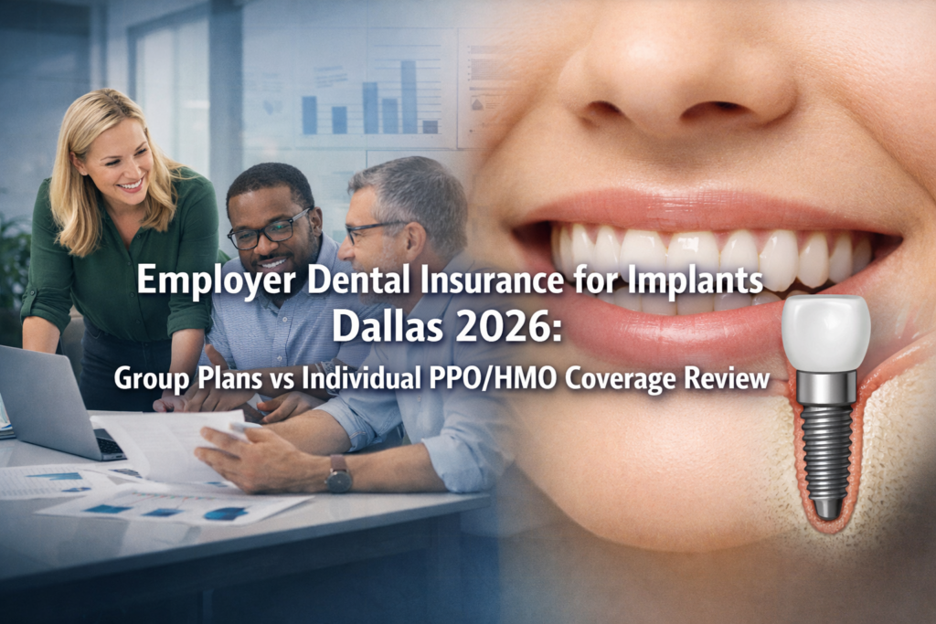Employer Dental Insurance for Implants Dallas 2026: Group Plans vs Individual PPO/HMO Coverage Review