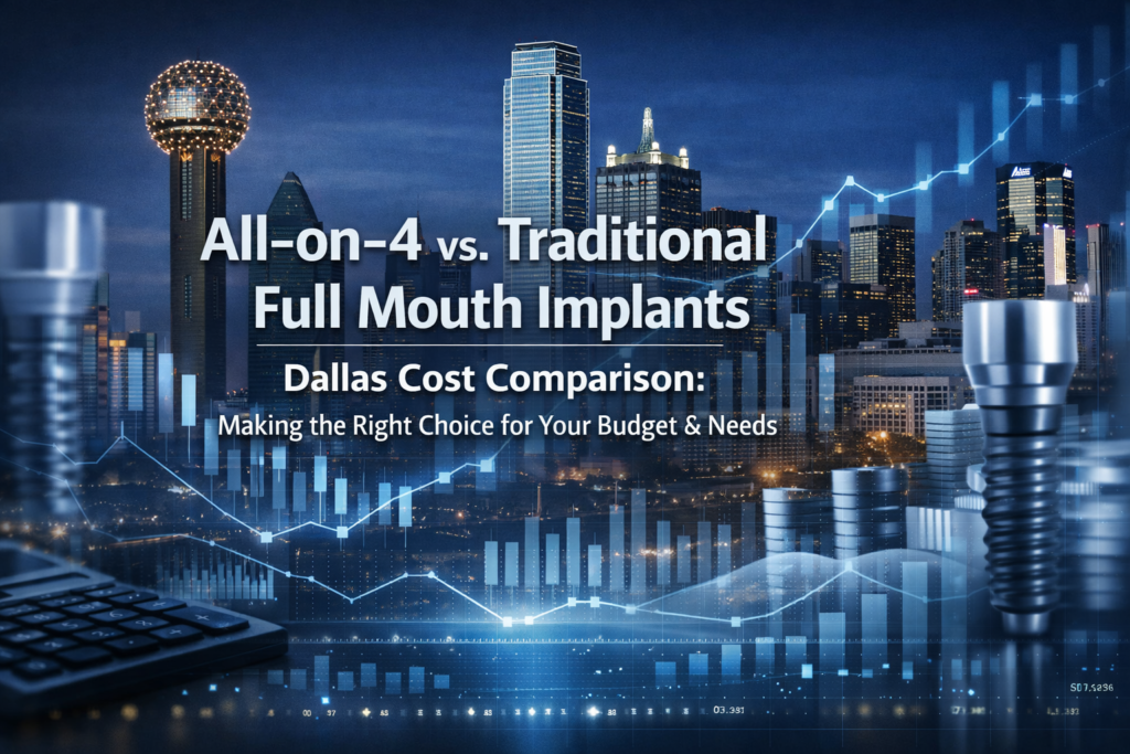 All-on-4 vs. Traditional Full Mouth Implants Dallas Cost Comparison: Making the Right Choice for Your Budget & Needs
