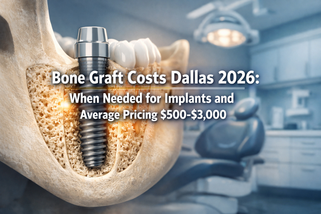 Bone Graft Costs Dallas 2026: When Needed for Implants and Average Pricing $500-$3,000