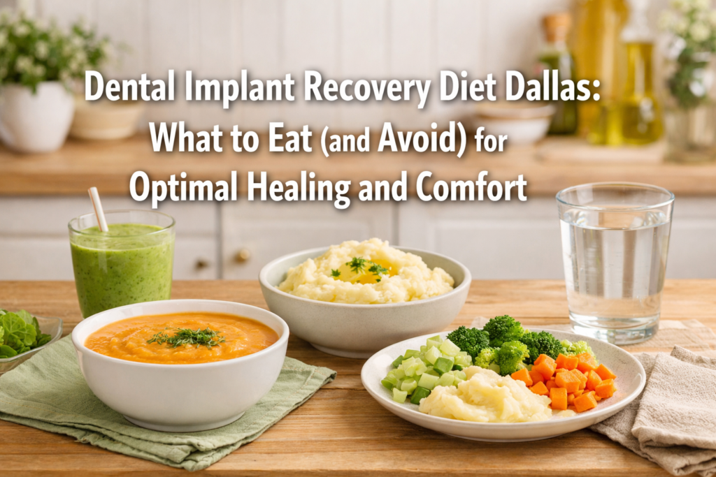 Dental Implant Recovery Diet Dallas: What to Eat (and Avoid) for Optimal Healing and Comfort