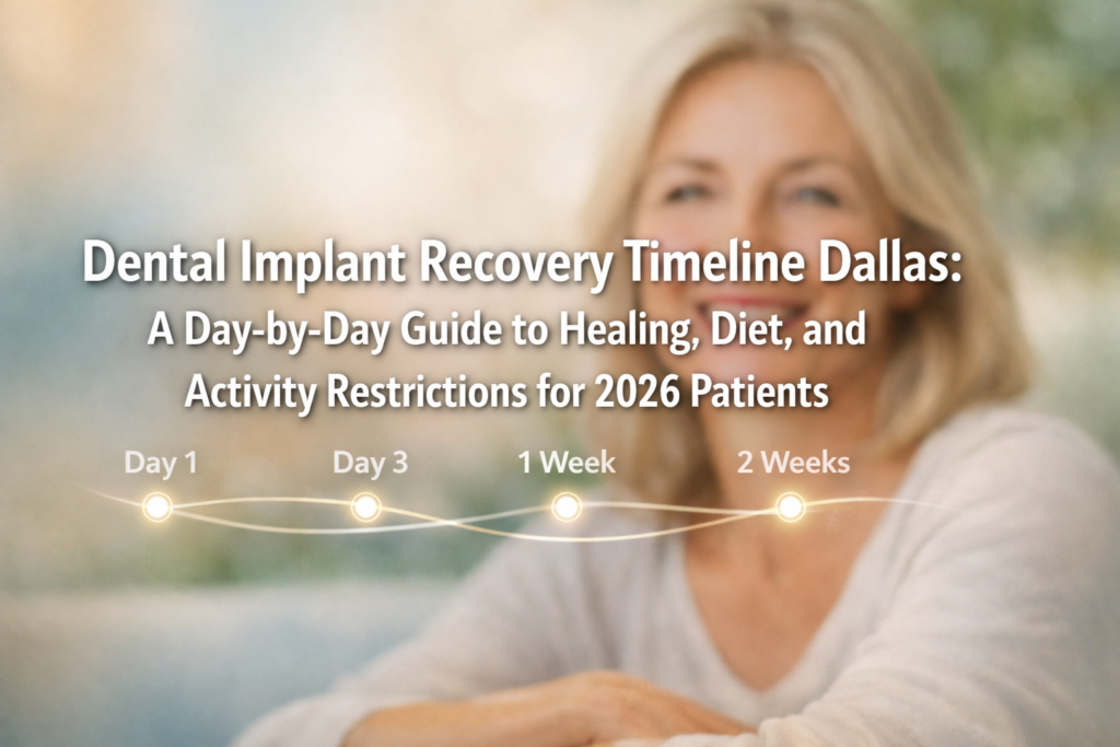 Dental Implant Recovery Timeline Dallas: A Day-by-Day Guide to Healing, Diet, and Activity Restrictions for 2026 Patients