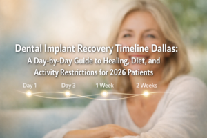 Dental Implant Recovery Timeline Dallas: A Day-by-Day Guide to Healing, Diet, and Activity Restrictions for 2026 Patients
