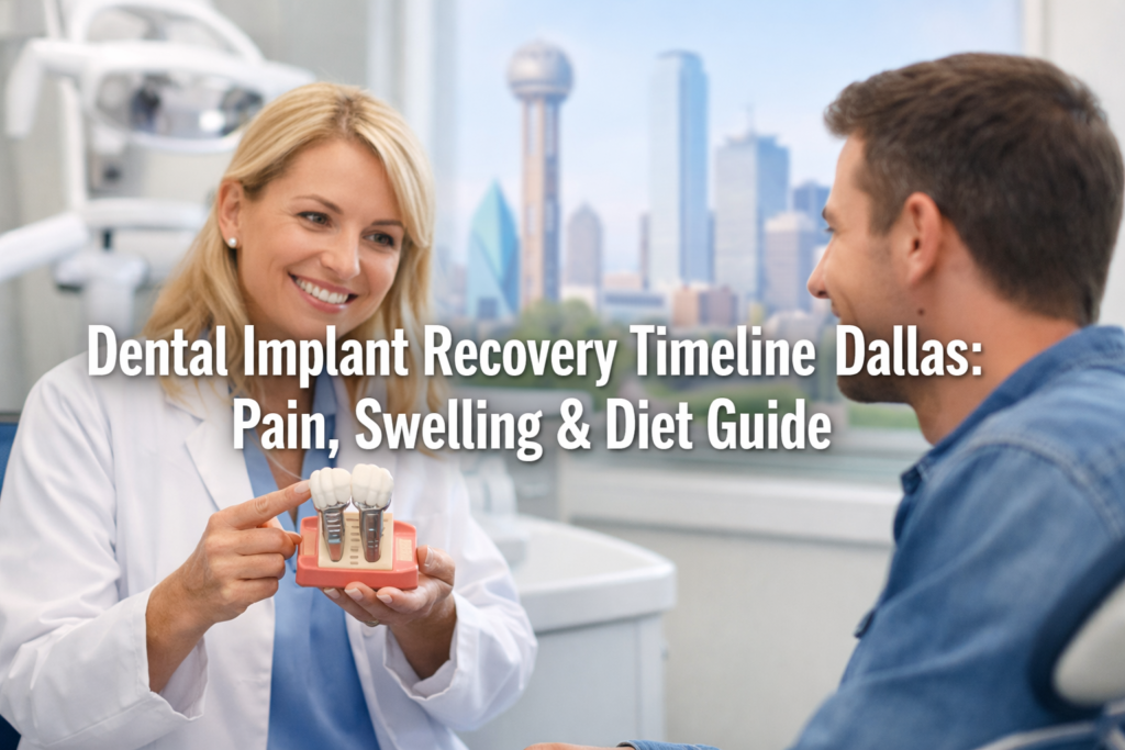 Dental Implant Recovery Timeline Dallas: A Detailed Day-by-Day Guide to Pain, Swelling & What to Eat