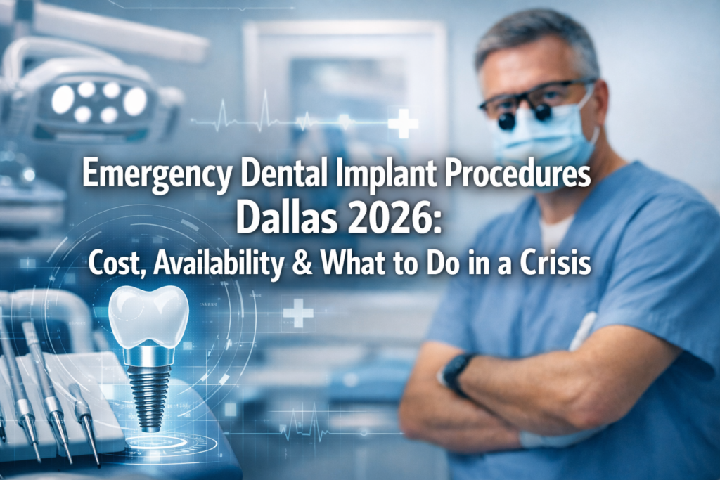 Emergency Dental Implant Procedures Dallas 2026: Cost, Availability & What to Do in a Crisis