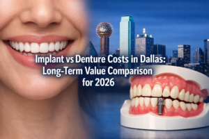 Implant vs Denture Costs in Dallas: Long-Term Value Comparison for 2026