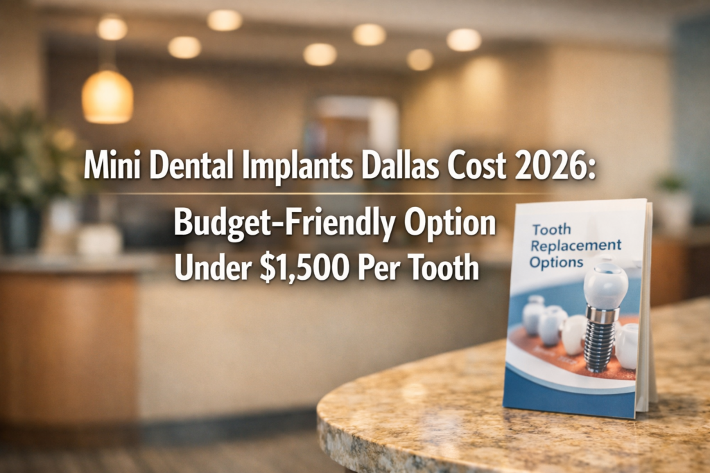 Mini Dental Implants Dallas Cost 2026: Budget-Friendly Option Under $1,500 Per Tooth