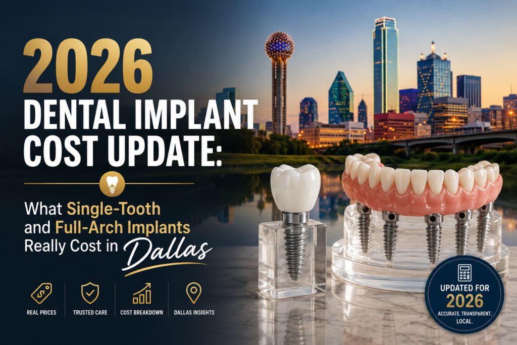 2026 Dental Implant Cost Update: What Single-Tooth and Full-Arch Implants Really Cost in Dallas