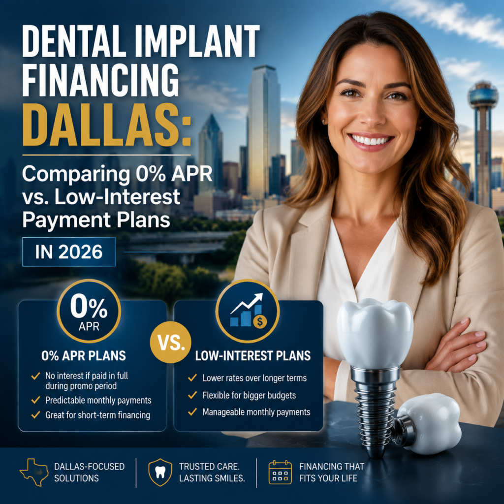 Dental Implant Financing Dallas: Comparing 0% APR vs. Low-Interest Payment Plans in 2026