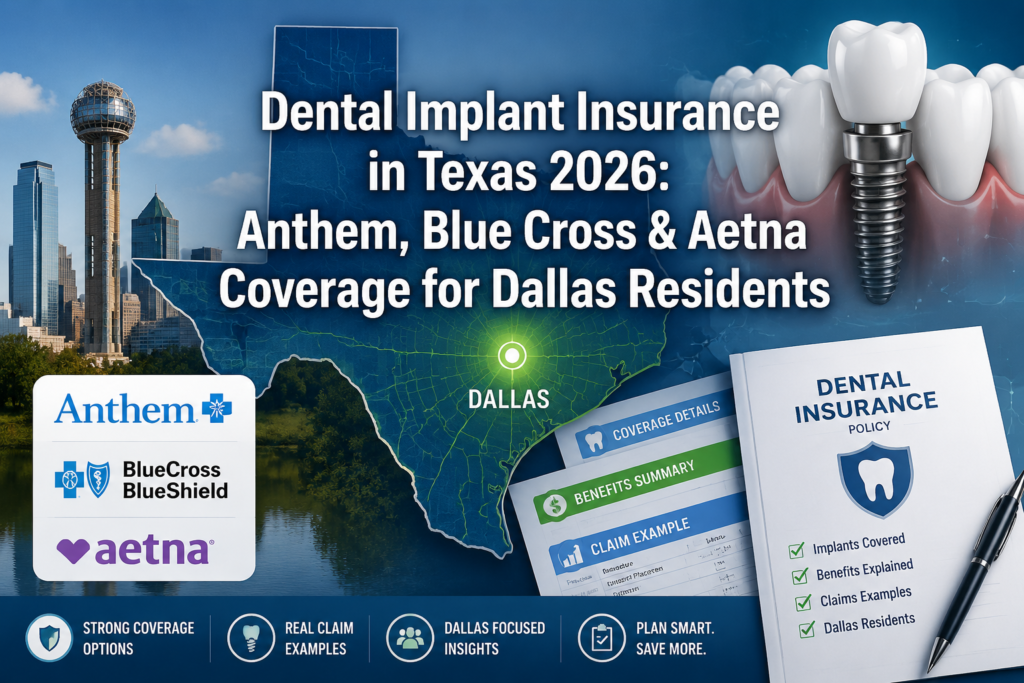 Dental Implant Insurance Coverage in Texas 2026: What Anthem, Blue Cross, and Aetna Actually Cover for Dallas Residents (With Claim Examples)