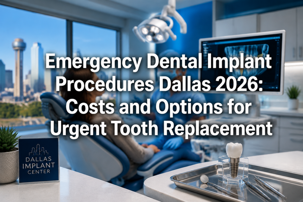 Emergency Dental Implant Procedures Dallas 2026: Costs and Options for Urgent Tooth Replacement