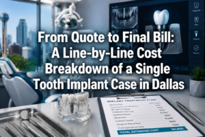 From Quote to Final Bill: A Line-by-Line Cost Breakdown of a Single Tooth Implant Case in Dallas
