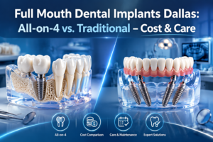 Full Mouth Dental Implants in Dallas vs All-on-4: Cost, Maintenance, and Which Option Fits Your Budget