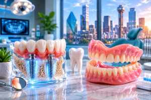 Implant vs Denture Cost Comparison in Dallas: Which Option Costs Less Over 5, 10, and 20 Years?