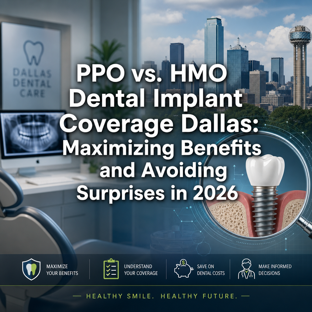 PPO vs. HMO Dental Implant Coverage Dallas: Maximizing Benefits and Avoiding Surprises in 2026