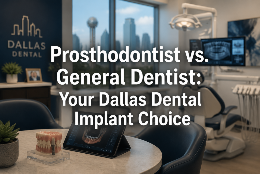 The Role of a Prosthodontist vs. General Dentist for Dental Implants in Dallas: When to Choose Which