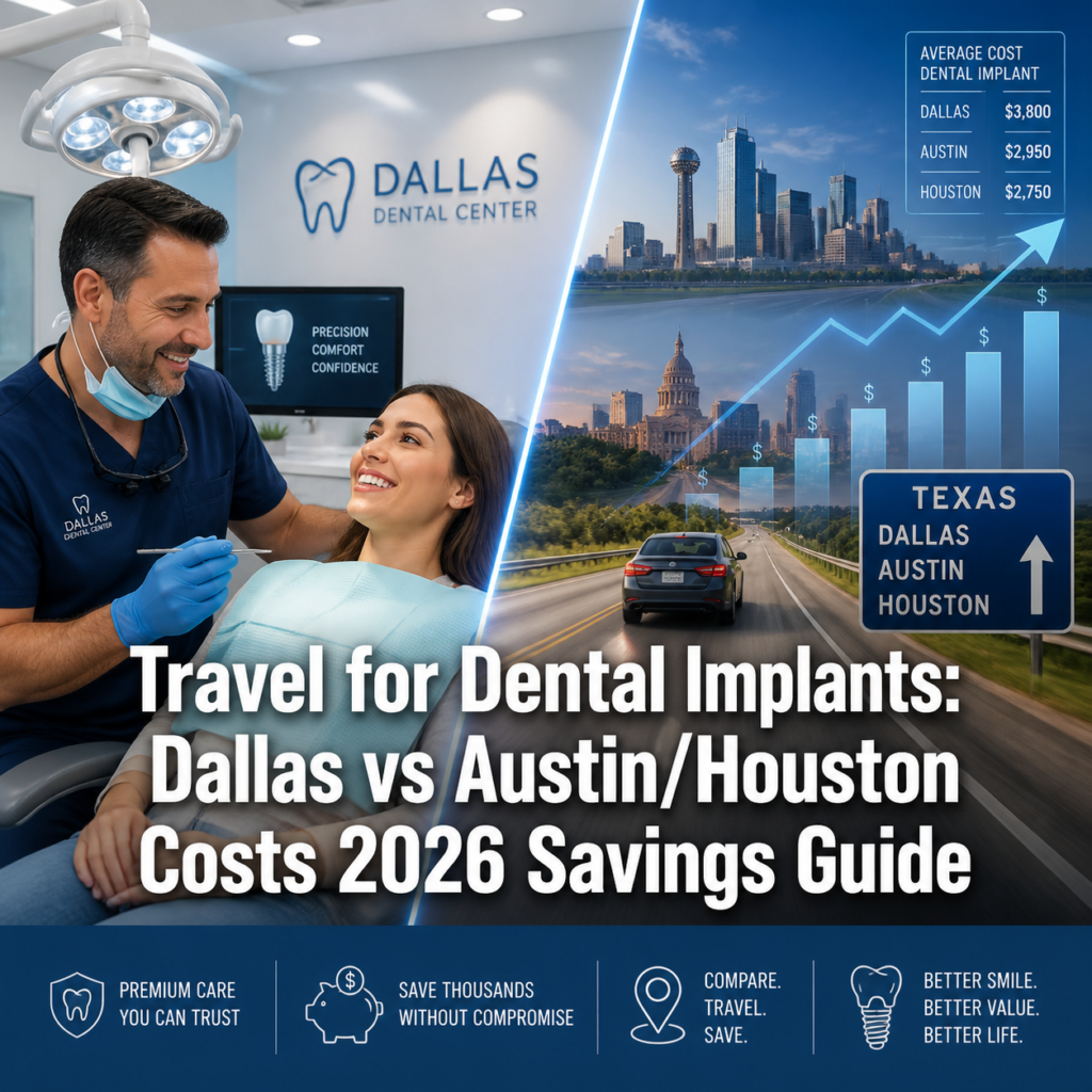 Travel for Dental Implants: Dallas vs Austin/Houston Costs 2026 Savings Guide