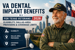 VA Dental Implant Benefits for Texas Veterans 2026: Eligibility, Dallas-Area Providers & Coverage Limits