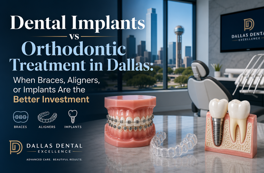 Dental Implants vs Orthodontic Treatment in Dallas: When Braces, Aligners, or Implants Are the Better Investment