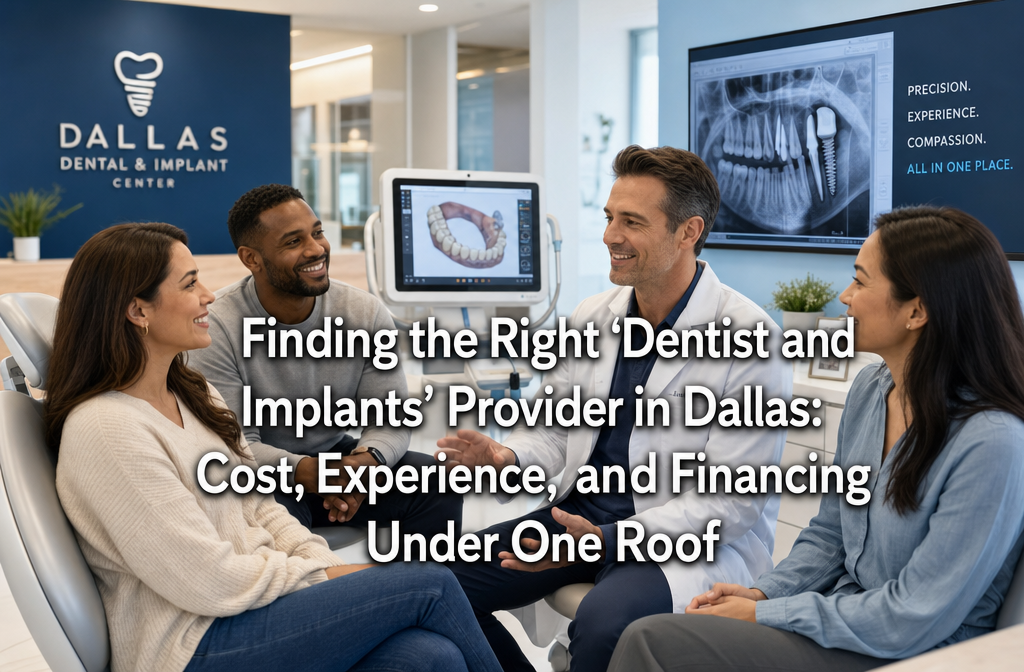 Finding the Right ‘Dentist and Implants’ Provider in Dallas: Cost, Experience, and Financing Under One Roof