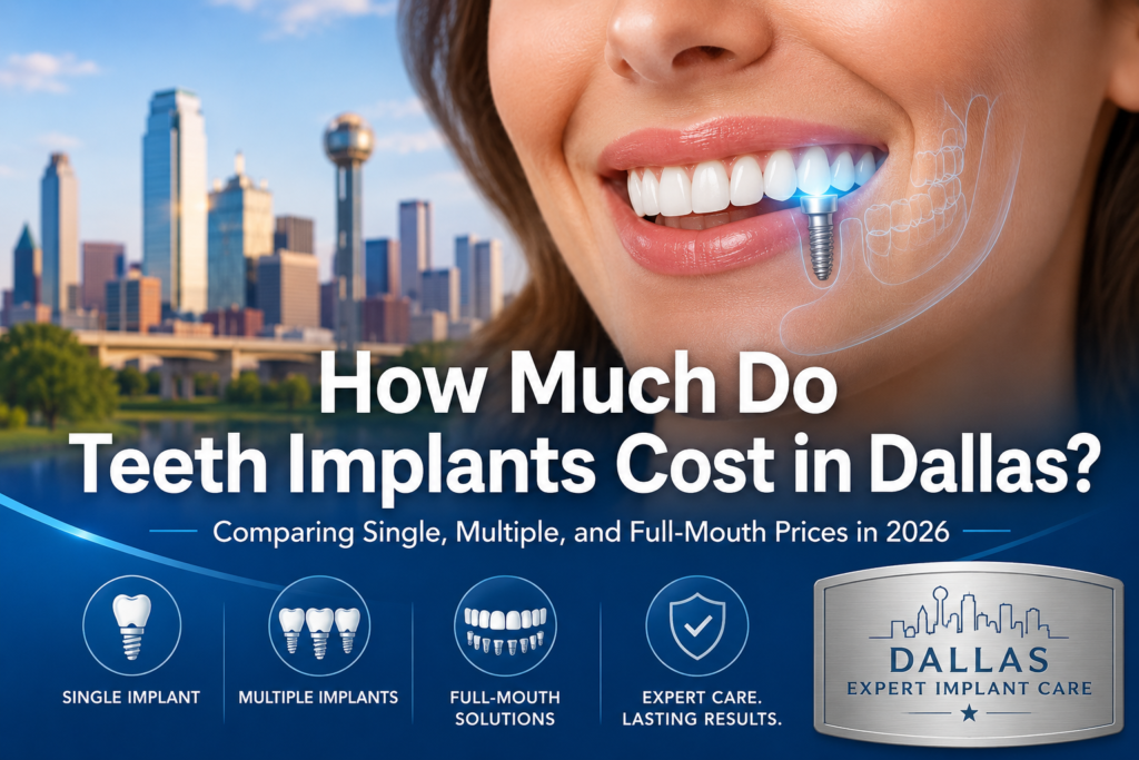 How Much Do ‘Teeth Implants’ Cost in Dallas? Comparing Single, Multiple, and Full‑Mouth Prices in 2026
