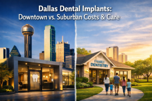Same-Day vs Staged Implants in Downtown vs Suburban Dallas: How Location Affects Cost, Access, and Recovery Support