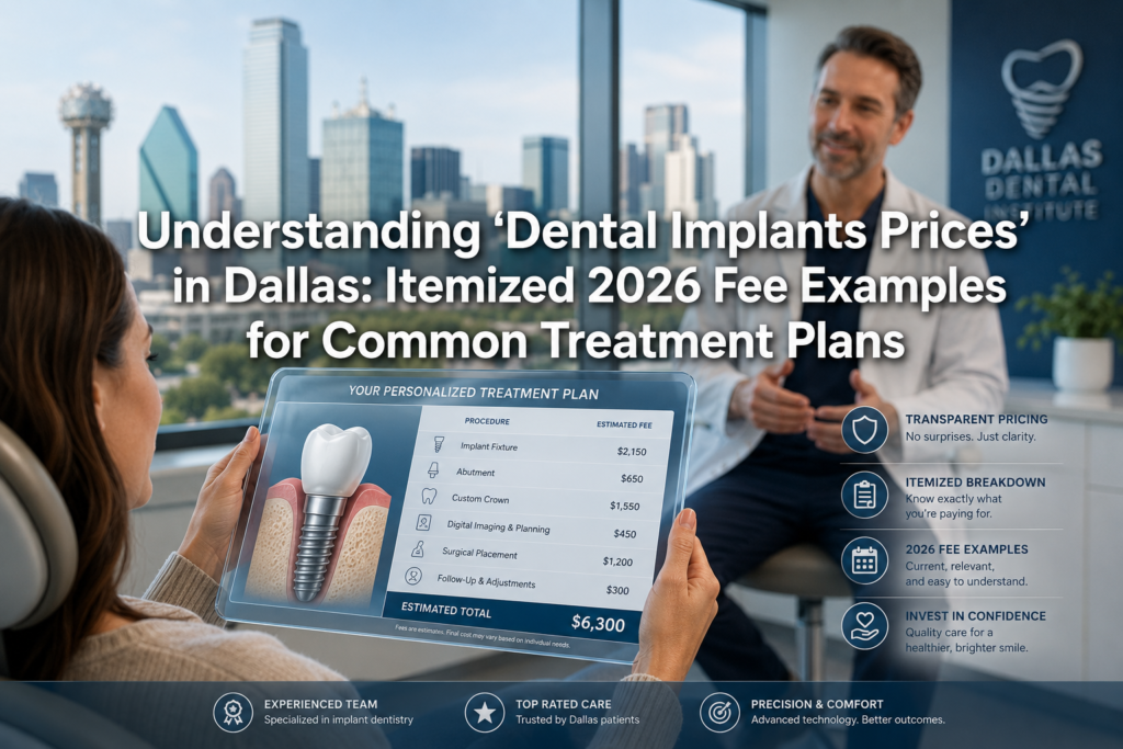 Understanding ‘Dental Implants Prices’ in Dallas: Itemized 2026 Fee Examples for Common Treatment Plans